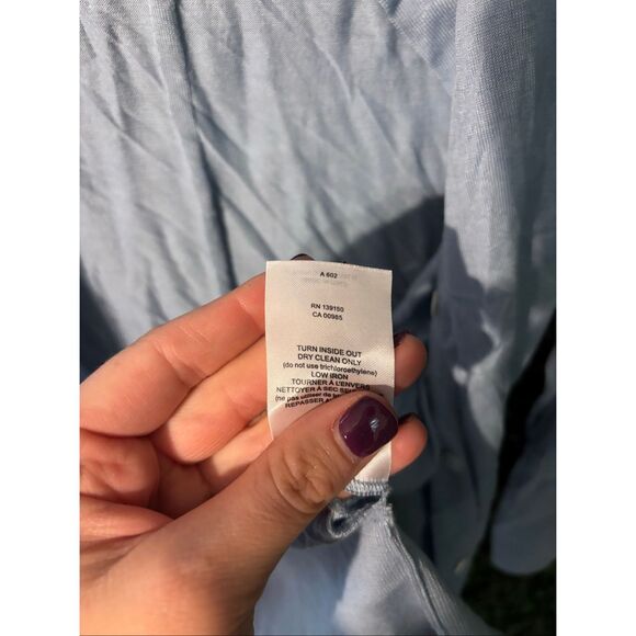 The Row Merino Wool Silk Steel Blue Cardigan Lightweight Sz Small - Picture 5 of 5